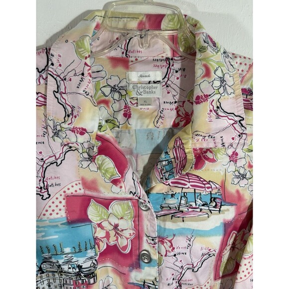 Christopher & Banks Women’s Travel Leisure Shirt Jacket w/Gold Buttons - Sz XL - Picture 3 of 9